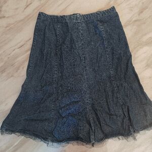 Christopher & Banks Dark Blue A-Line Skirt